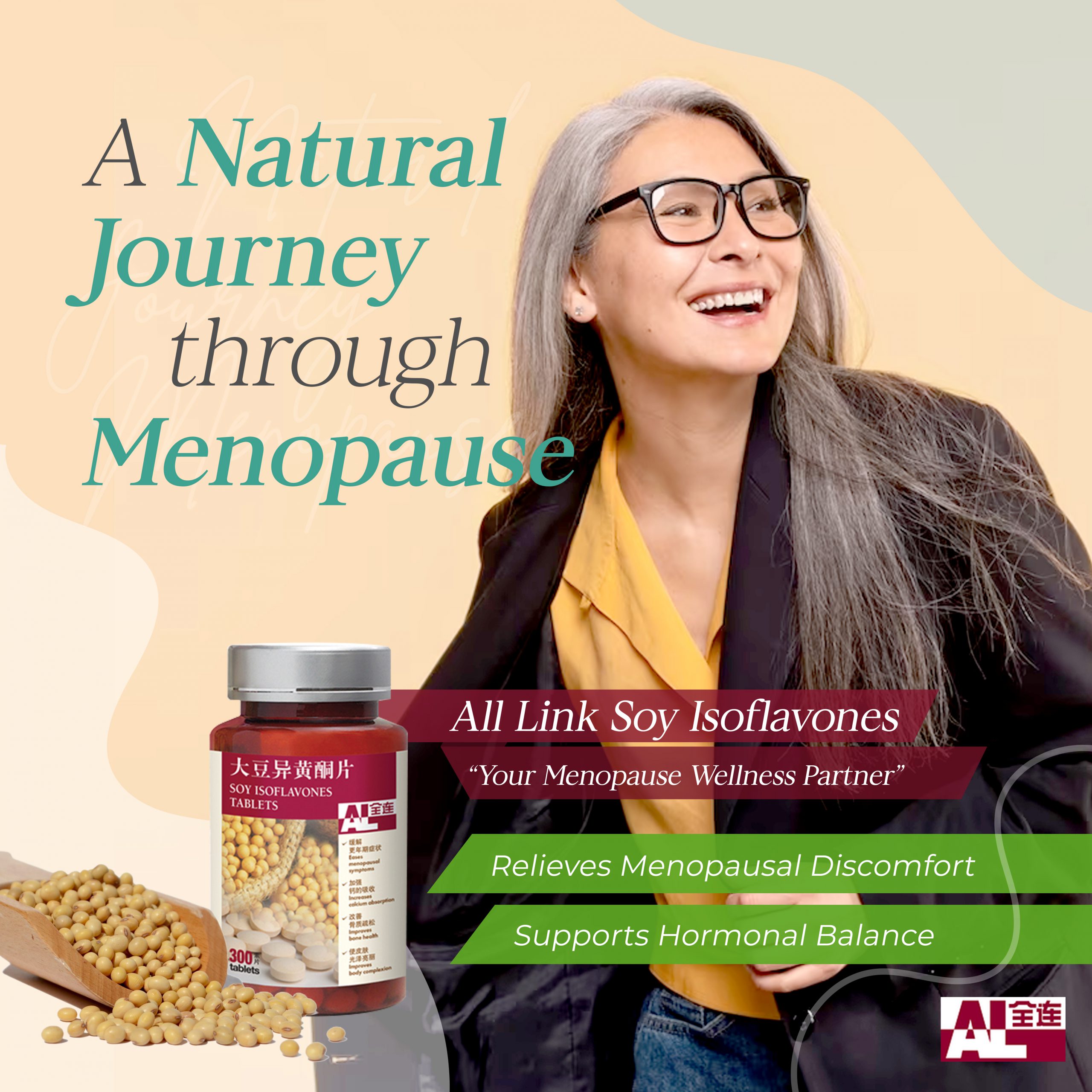 6 A Natural Journey through Menopause - All Link Soy Isoflavones! (product Soy Isoflavones Tablets)